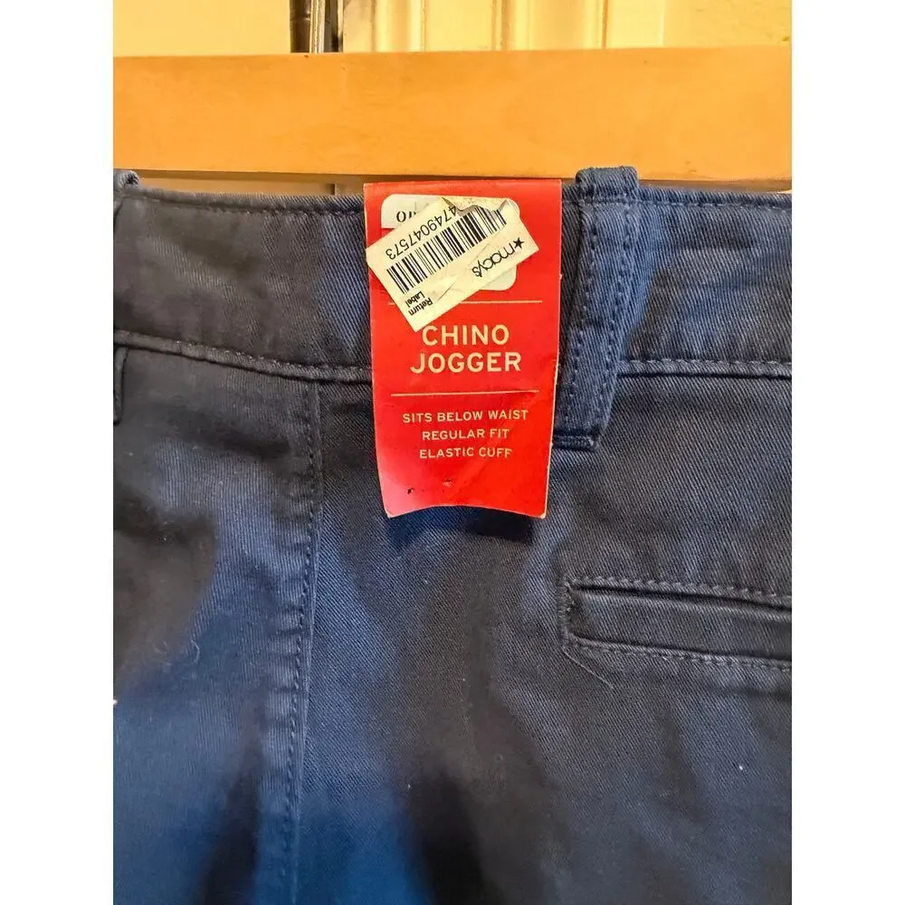 Levi's Navy Blue Men's Chino Jogger Pants Stretch Elastic Cuff Size 38 x 32